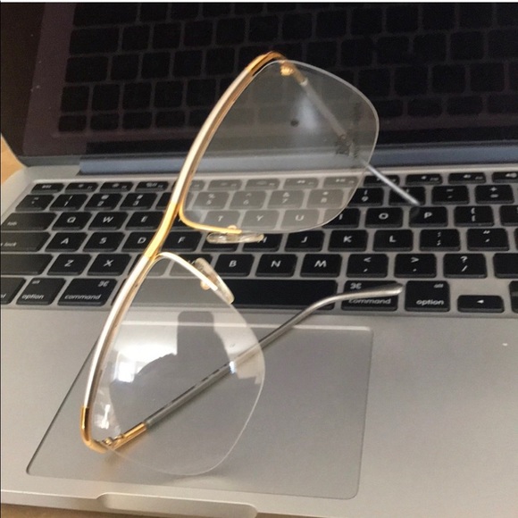 NEW rimless frame LogoParis Designer silver gold lightweight large made in Paris - Picture 4 of 16